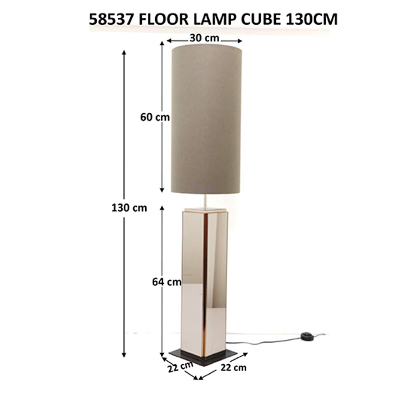 Lampadaire Cube 130cm Kare Design