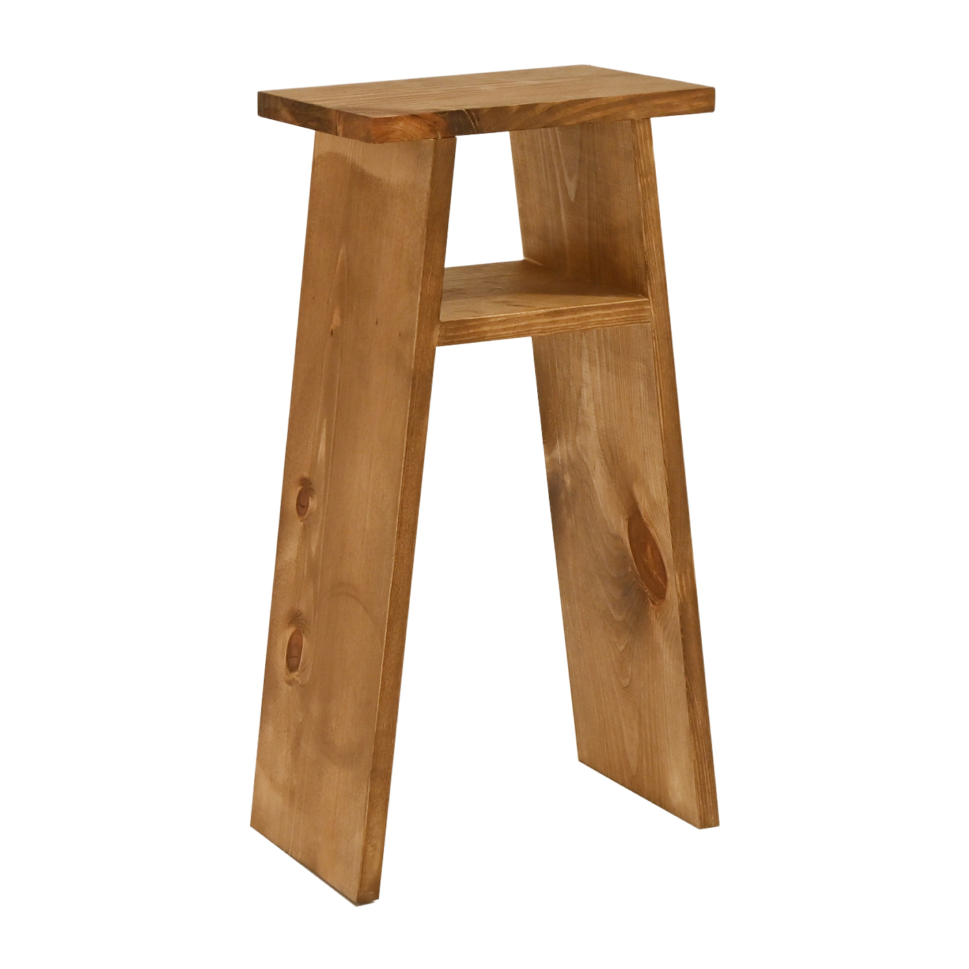 Table basse en bois massif ton chêne foncé 60x20cm Hauteur: 60 Longueur: 30 Largeur: 20