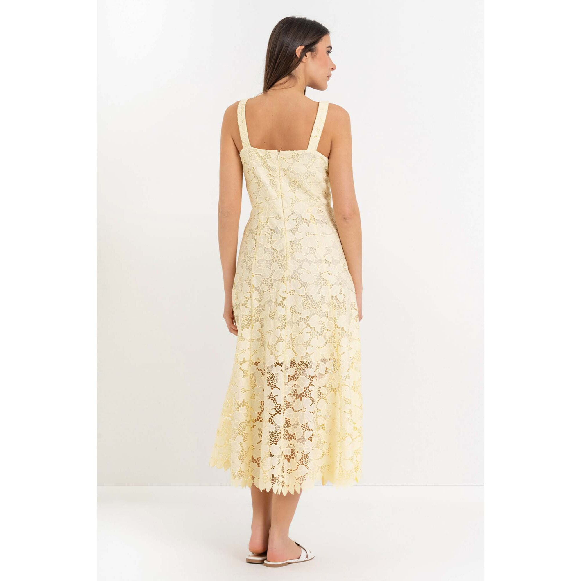 Kocca - Abito midi con pizzo Donna