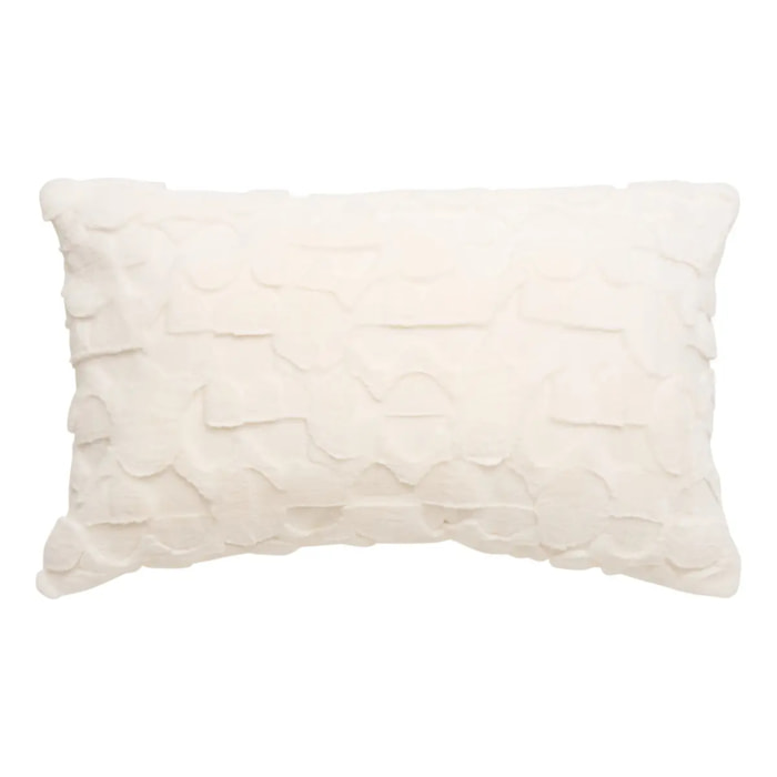 Coussin Nalia rectangulaire 50x80cm blanc