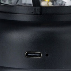 Well home luz de camping ø11,5x17,8cm con 3 bombillas y recargable por usb color negro