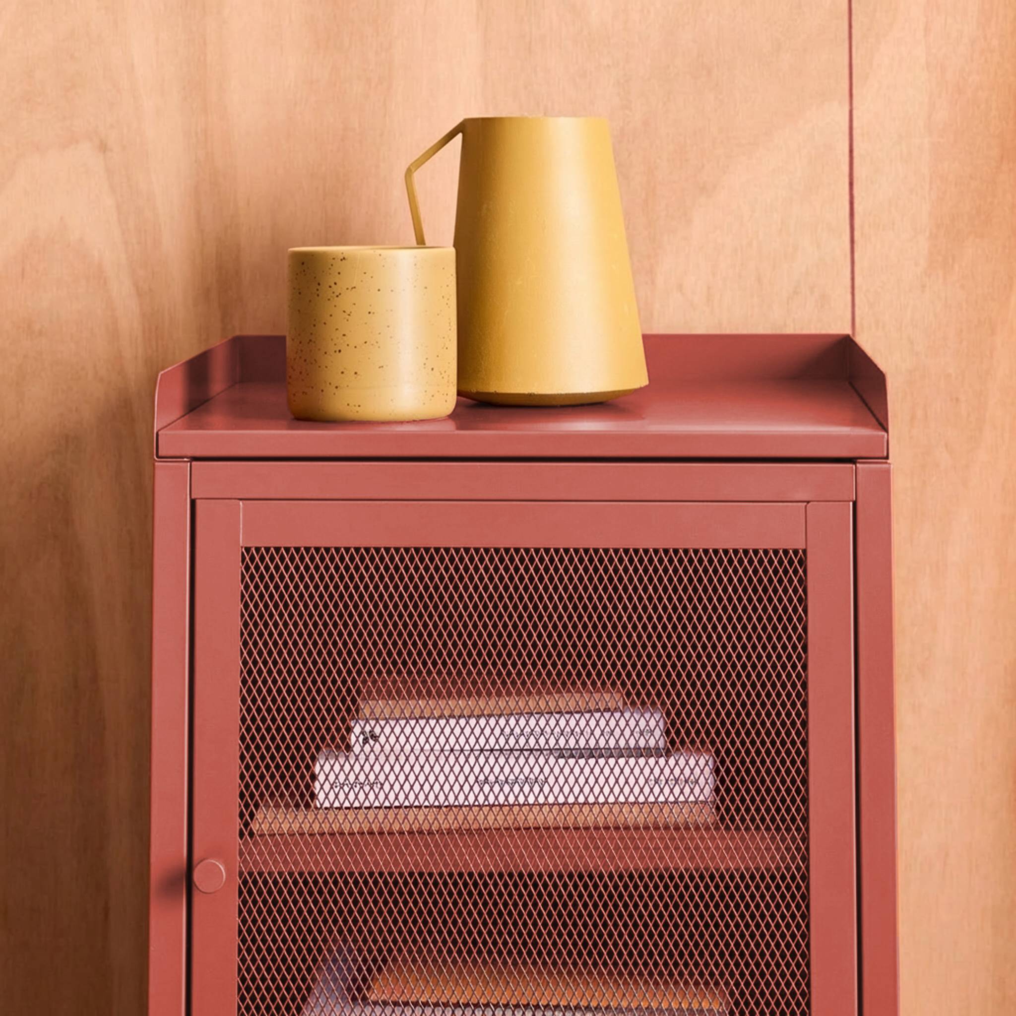 Table de chevet industrielle métal 1 porte  OHIO