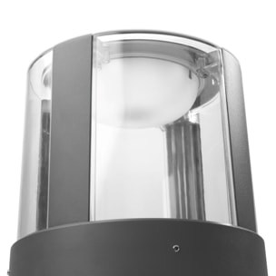 LEDS C4 Baliza Ip66 Compact Ø128Mm Led 10.8W Blanco Cálido - 3000K On-Off Gris Urbano