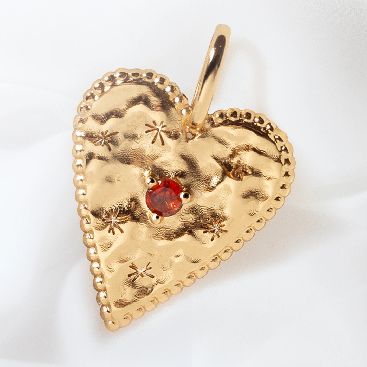 Charm Raw Heart Placcato Oro