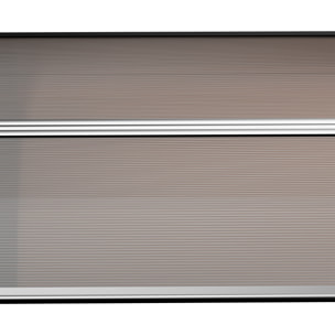 Tejadillo de Protección 200x96 cm Marquesina Exterior para Puertas y Ventanas contra Sol y Lluvia con Soporte de PP Policarbonato Marrón