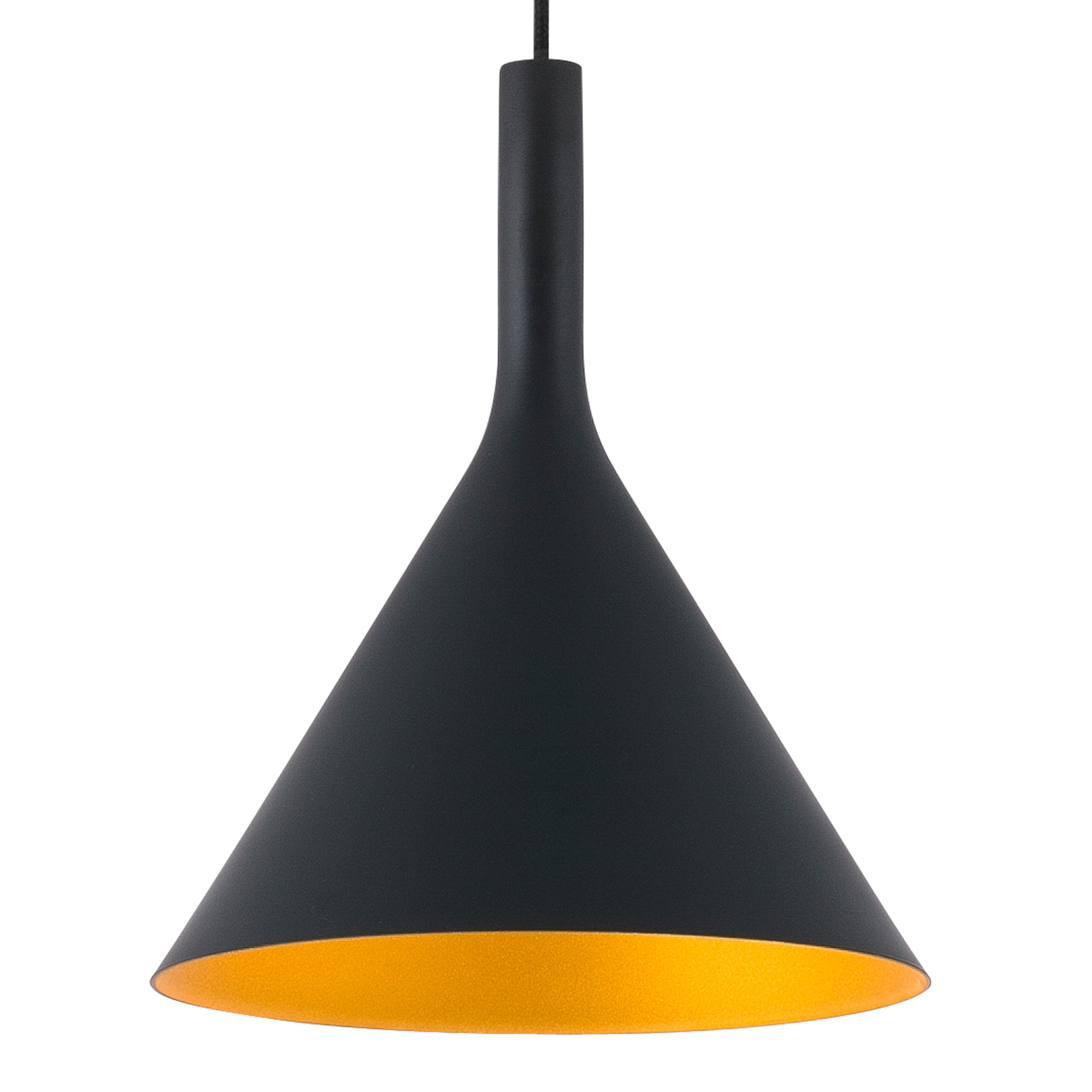 PAM 250 Lampe suspension noir et or