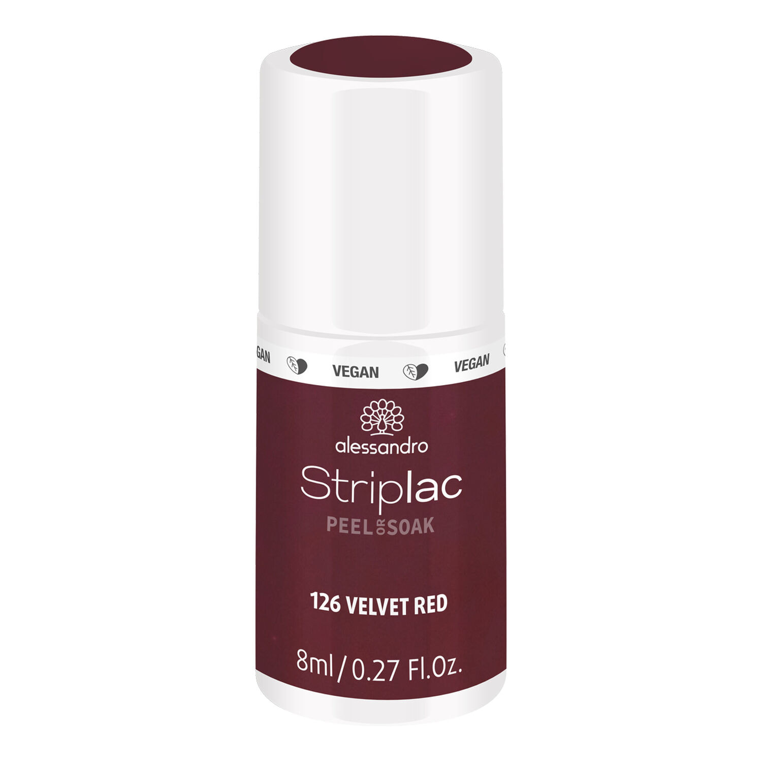 Striplac Peel or Soak - Vernis Semi-permanent - 126 Velvet Red