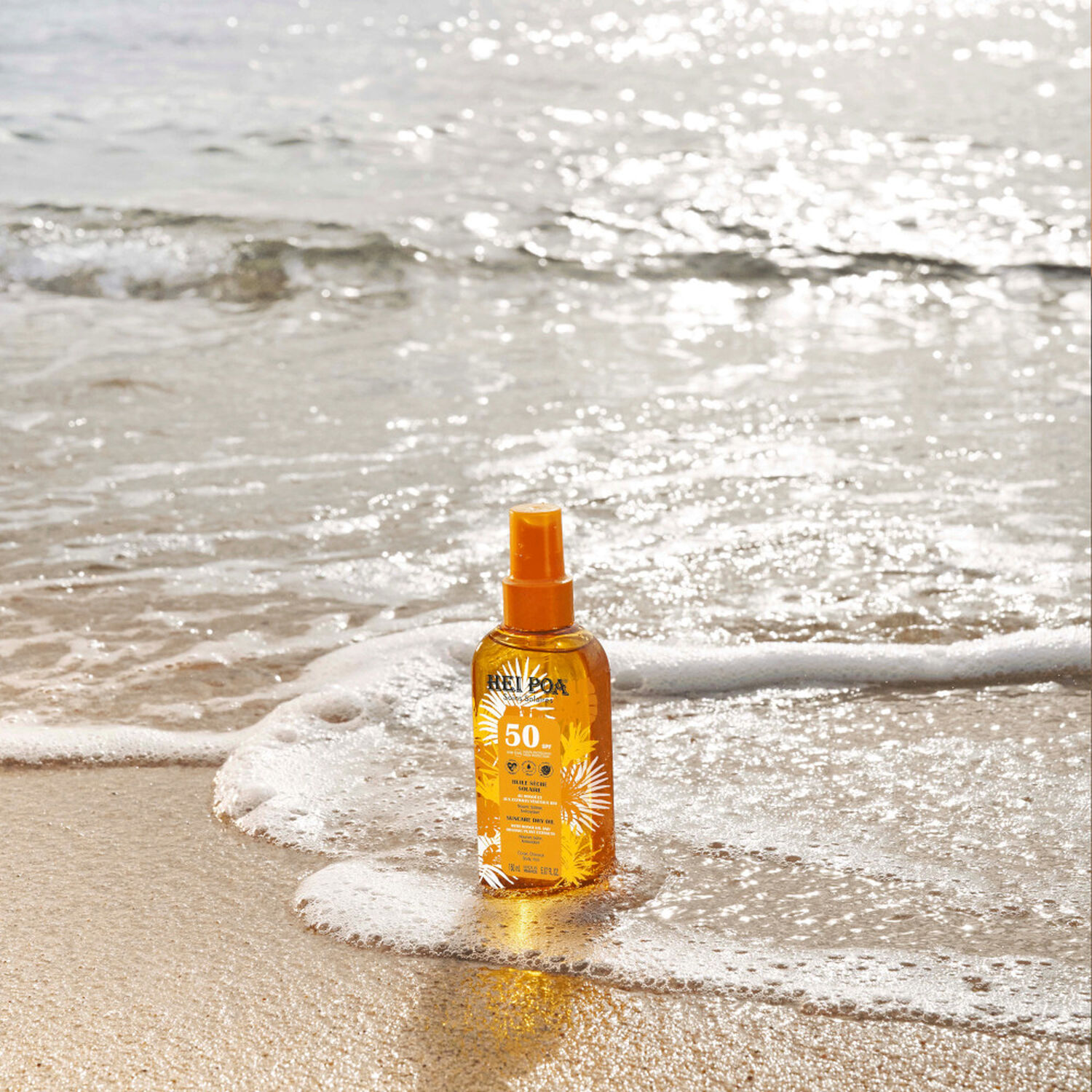 Huile Sèche Solaire SPF50 - Au Monoï et aux Extraits Végétaux Bio