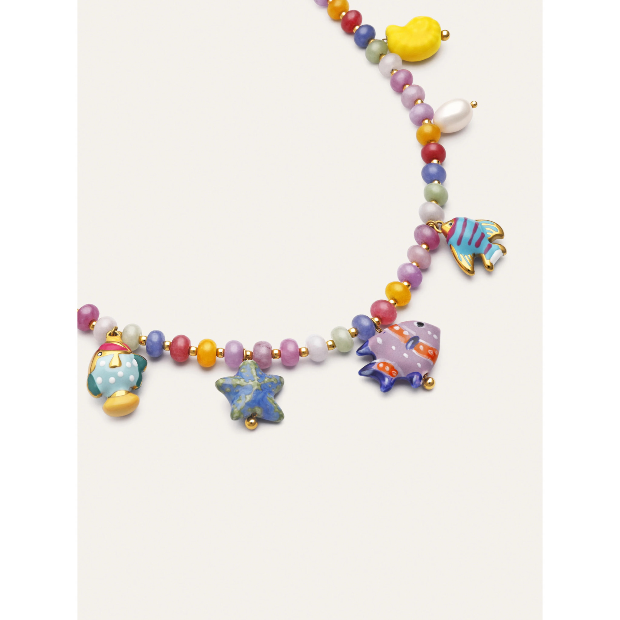 Collana Oceanico Colors Acciao Placcato Oro