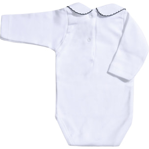 Body bebé manga larga cuello polo piqué