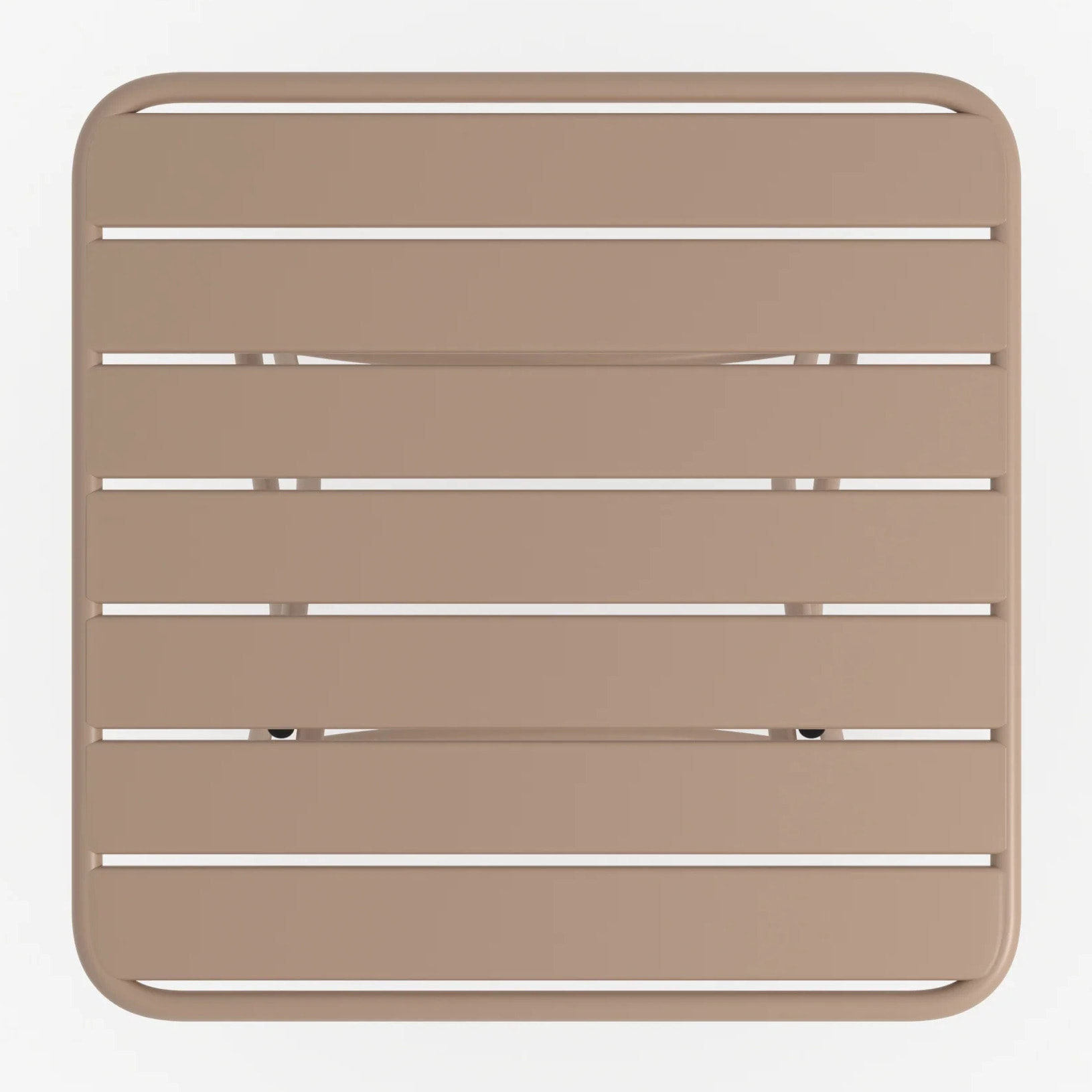 Table de jardin pliante en métal taupe 2 personnes - Yumi