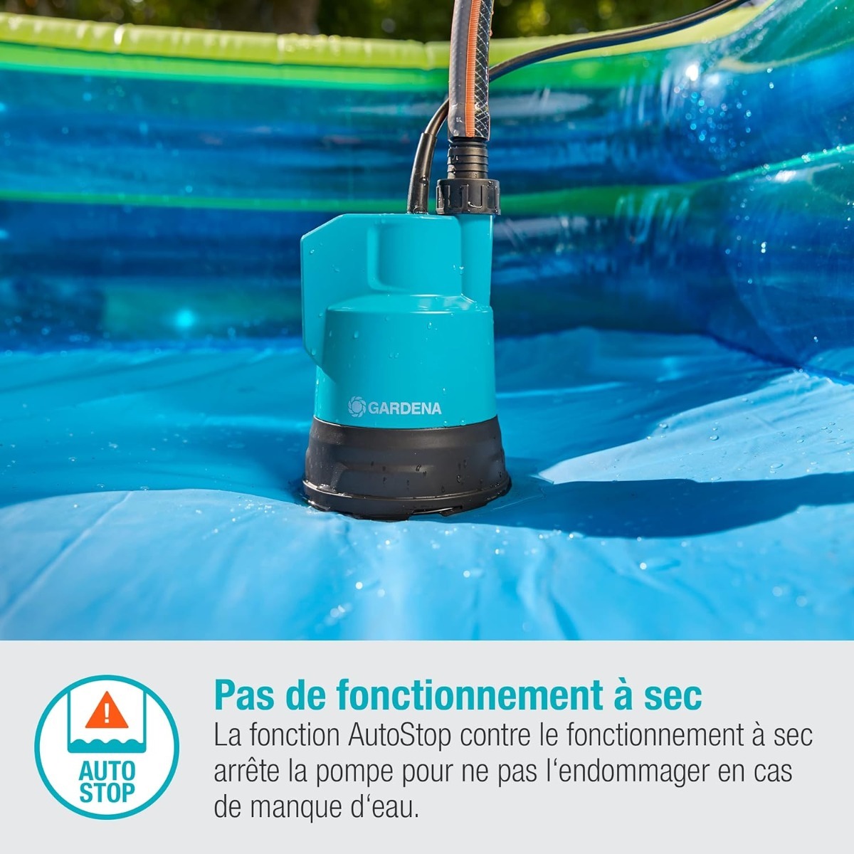 Pompe pour collecteur d'eau de pluie 2000/2 18V P4A - GARDENA - Avec batterie 2.5 Ah - 14602-20