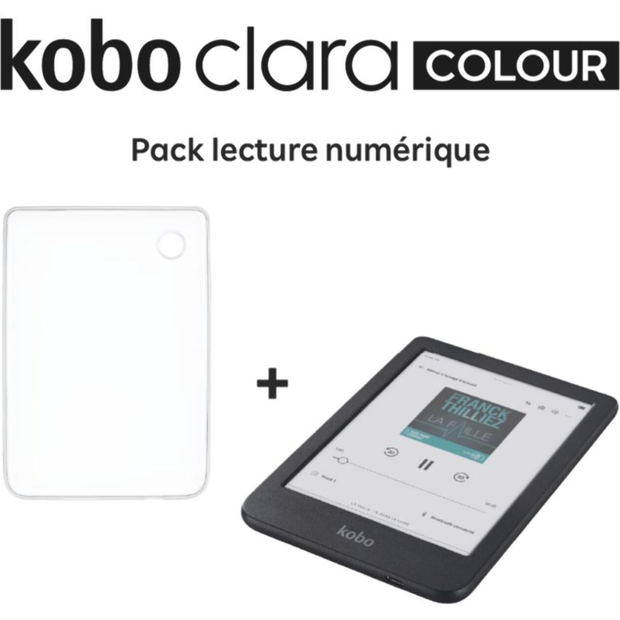 Liseuse eBook KOBO Pack Clara Colour + Cover Transparente