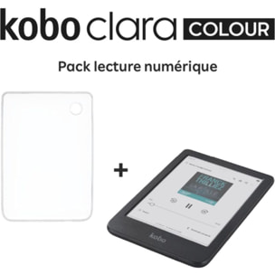 Liseuse eBook KOBO Pack Clara Colour + Cover Transparente