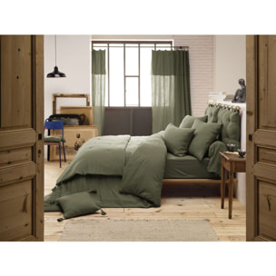 Housse de couette gaze de coton vert