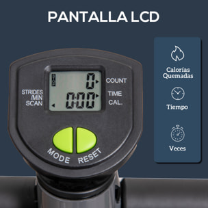 Máquina de Step Stepper Fitness en Casa para Escaleras con Pantalla LCD Manillar y Pedales Antideslizantes Equipo de Ejercicio para Gimnasio Oficina 55x44x108 cm Gris y Verde