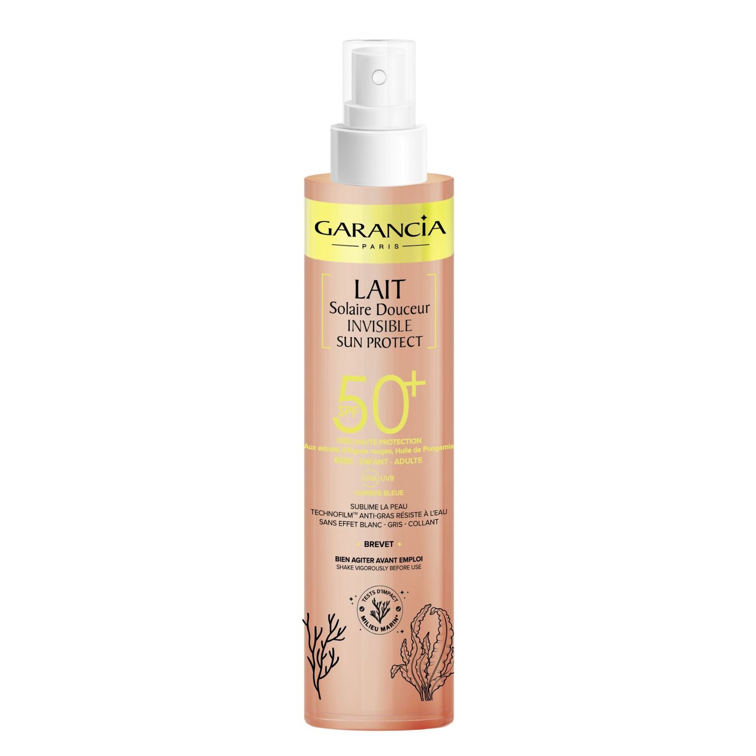 Sun Protect Lait Solaire Douceur Invisible - Lait Solaire Très Haute Protection Spf50+ 150 ml
