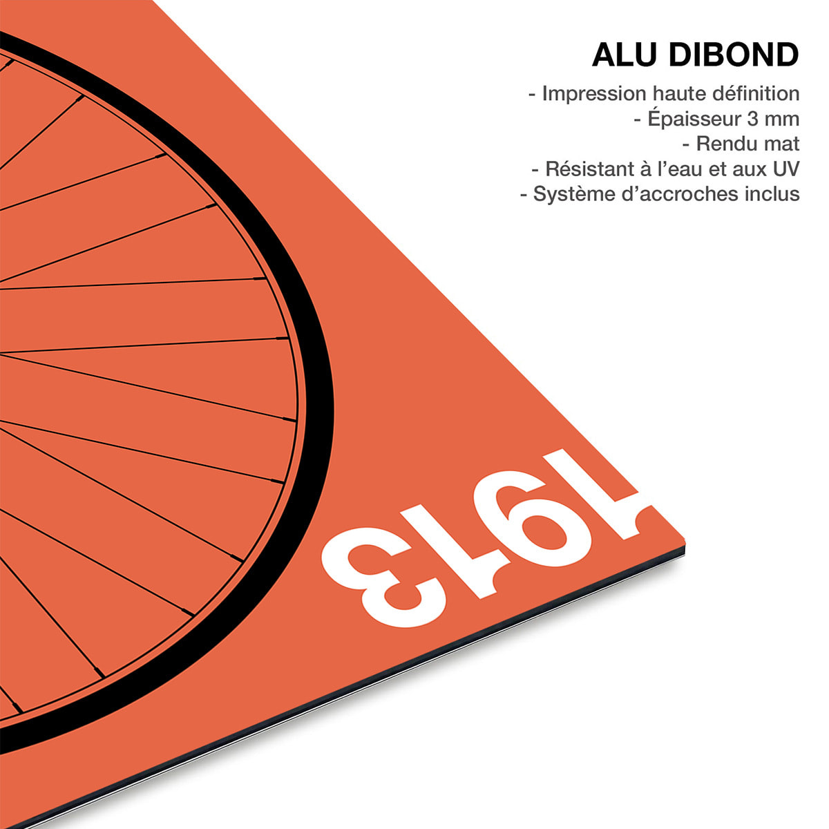 Tableau velo Roue 1913 Tableau alu Dibond