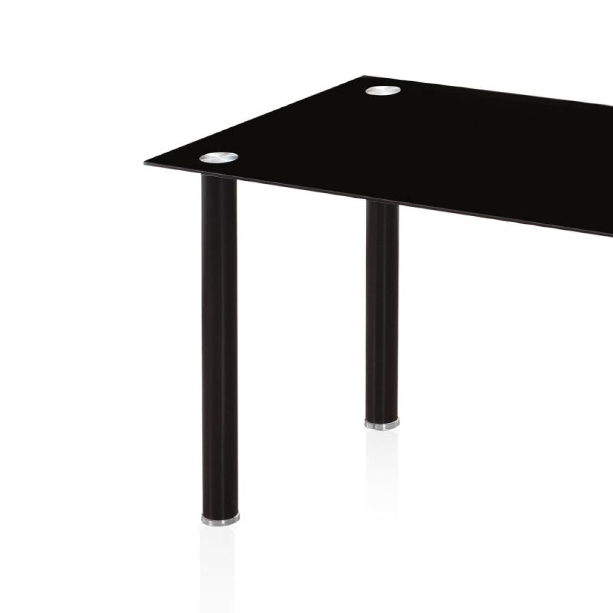 Mesa de comedor Ake Cristal negro - Cromo