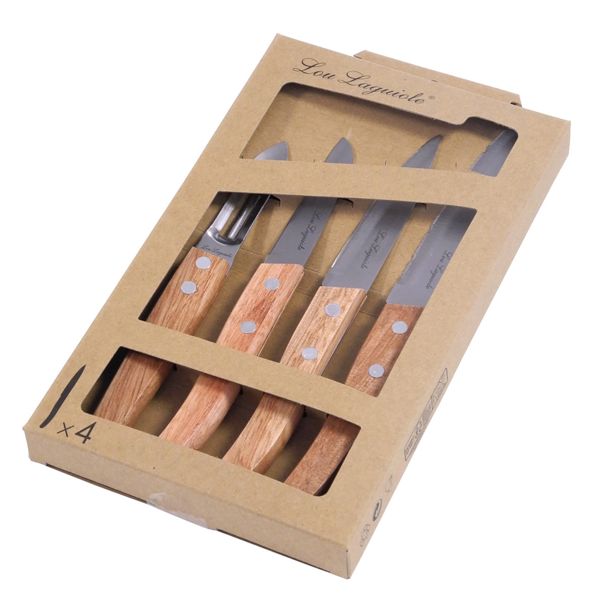 Forest - Set de 4 couteaux Essentiel" Bois naturel"