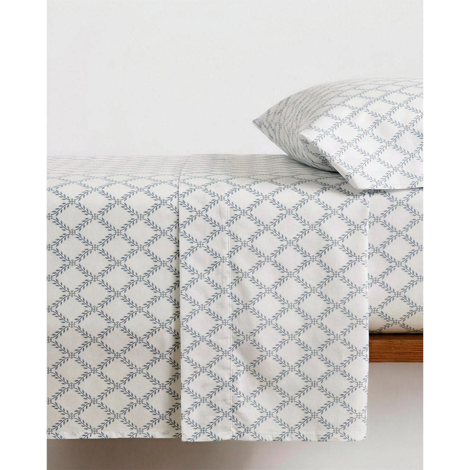 Set di lenzuola in cotone 100% picota indigo