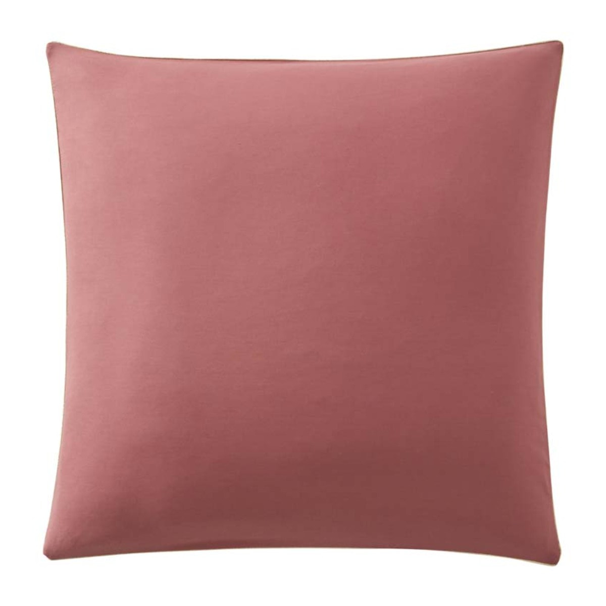 Taie d'oreiller bicolore en coton, BONS JOURS ETINCELLE, Rose Indien/Rose Solaire
