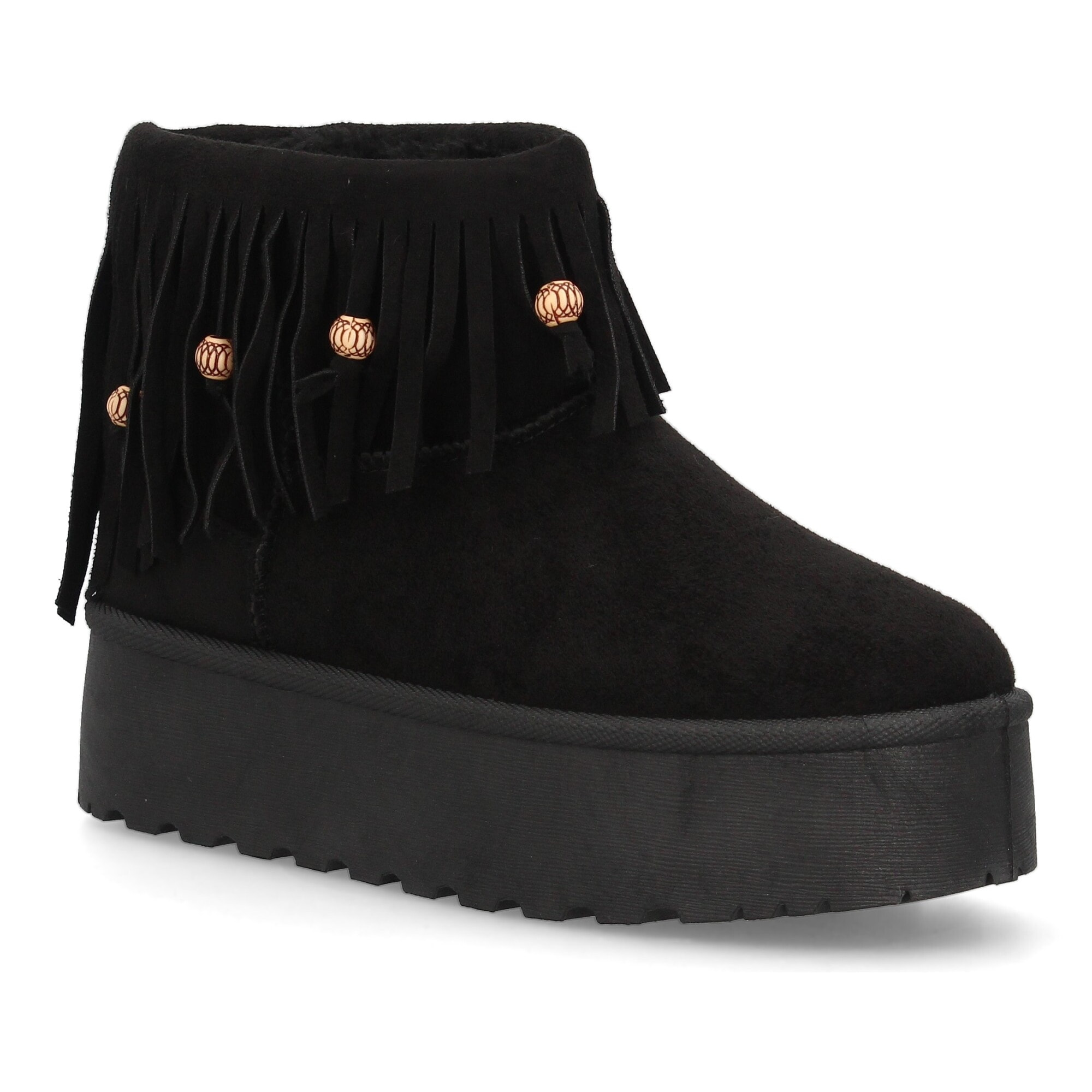 Botín australiano mujer con flecos y plataforma