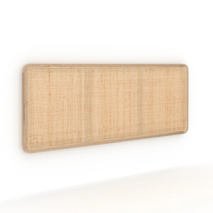 Tête de lit à suspendre en bois et cannage 160 cm - Khao