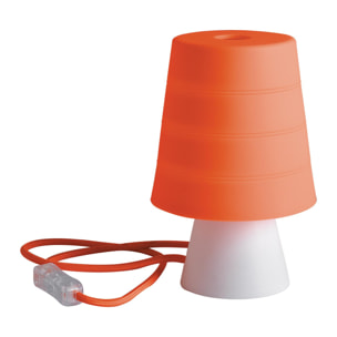 Lampada da tavolo DRUM arancio in silicone