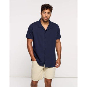 Camisa Manga Corta Azul Marino - Atimo