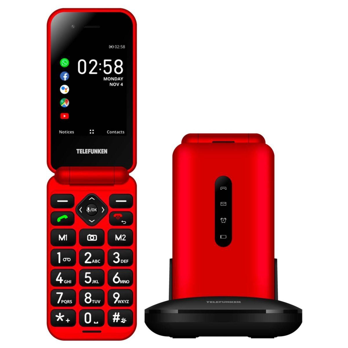 Telefunken Téléphone portable TELEFUNKEN S740 Rouge Veepee