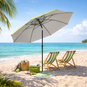 Parasol de plage Ø185 cm – Inclinable – Sac de transport inclus