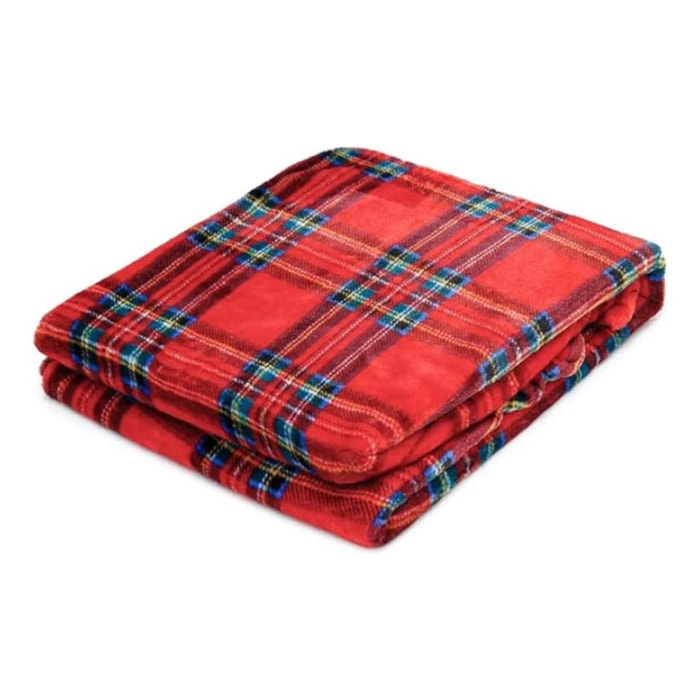 Intrecci – Coperta plaid in micropile tartan