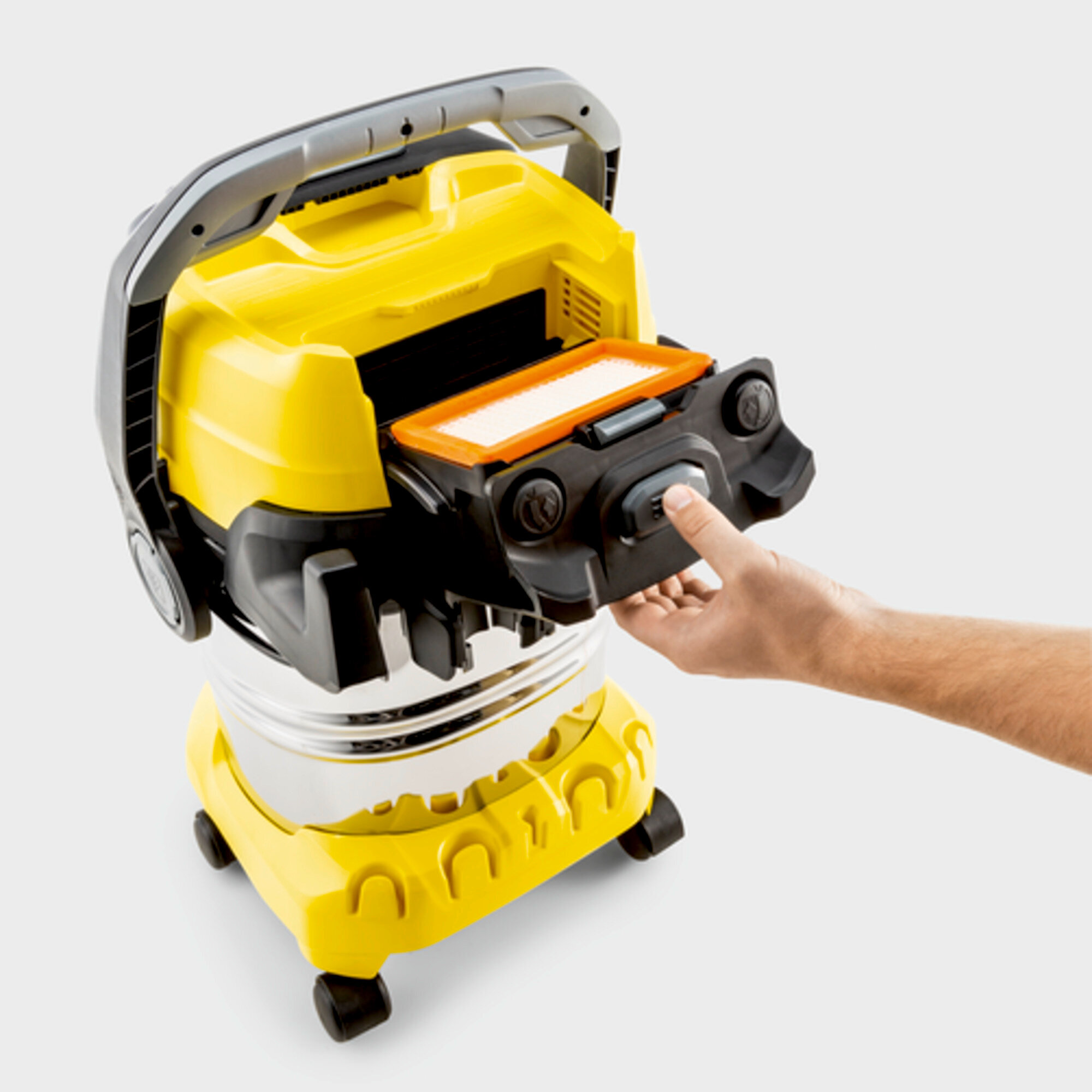 Aspirateur eau et poussière Karcher WD 5 S V-25/5/22 - Puissance 1100W- Cuve inox 25L- Flexible 5m- Nettoyage du filtre