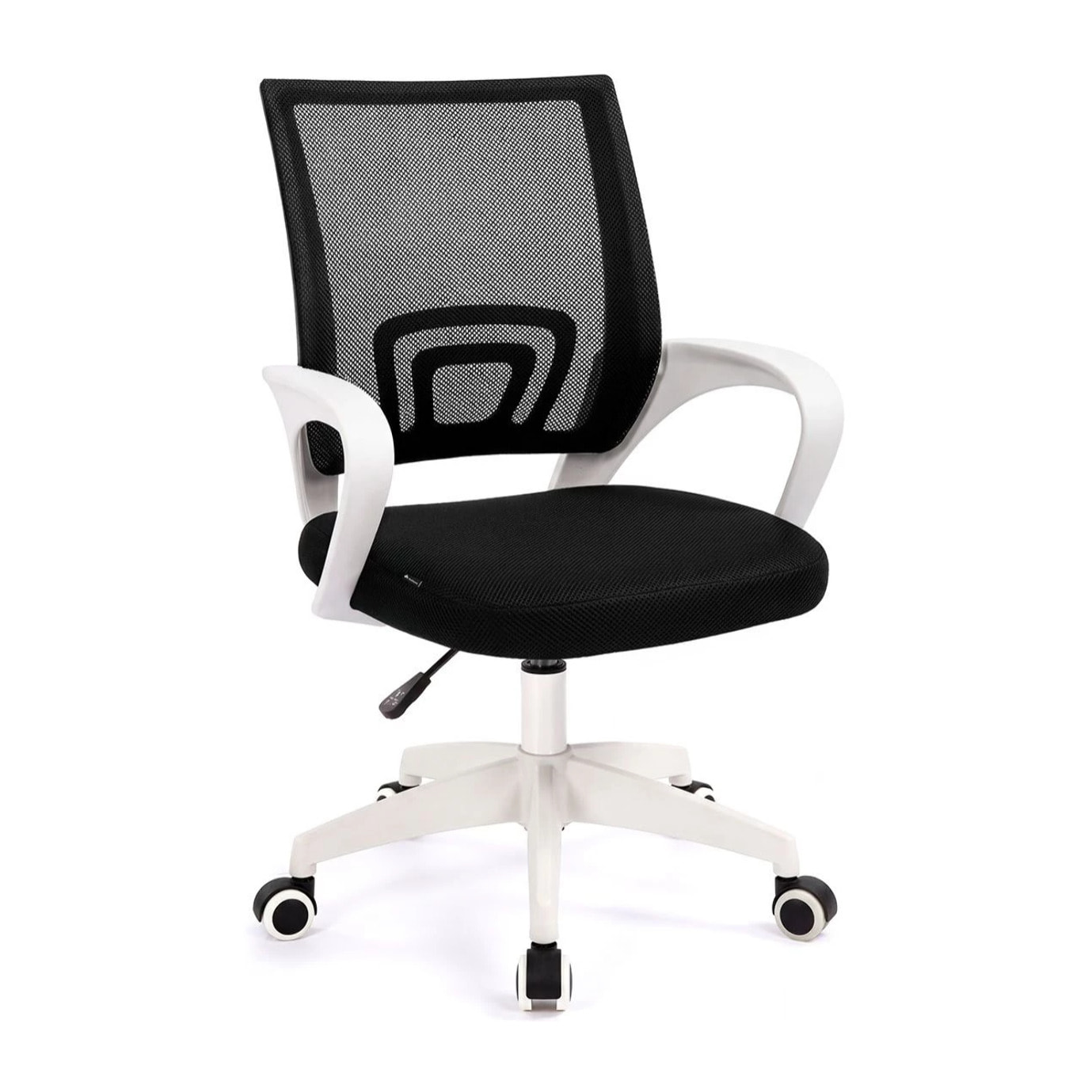 Silla de escritorio con respaldo transpirable en blanco y negro 84-94 cm Nika Blanco - Negro