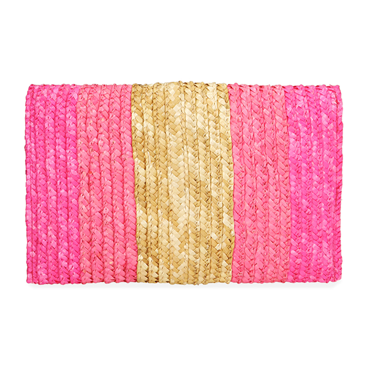 Pochette fucsia in paglia