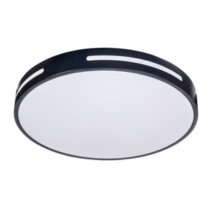 Forlight Plafón LED Stylish 22.8W IP20 con Cambio de Temperatura de Color 3000K-6500K, Regulable ON-OFF, Acabado Negro