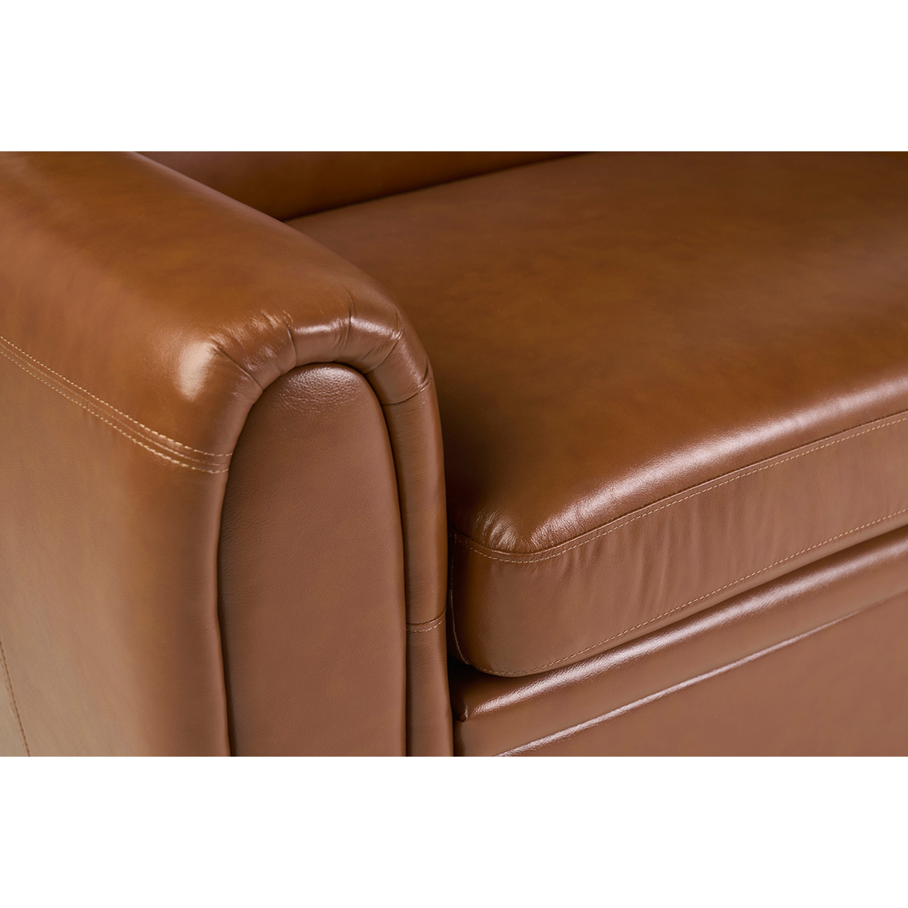 Canapé convertible vintage 3 places cuir marron et bois noir avec matelas 9 cm CLUB