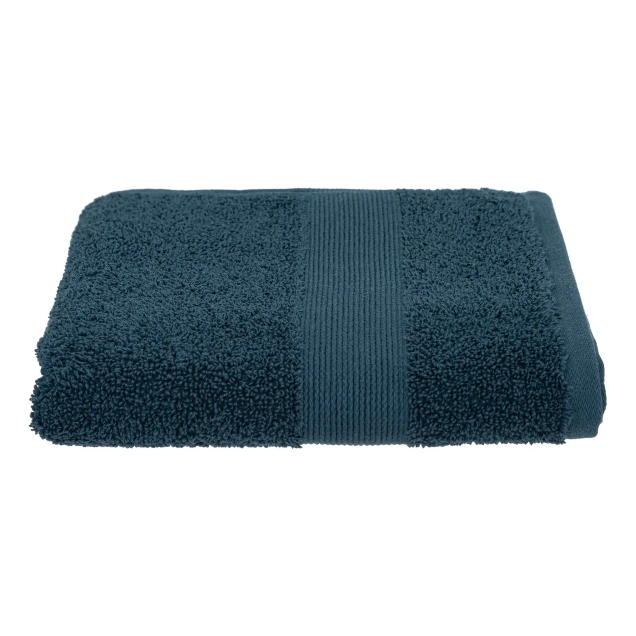 Serviette de toilette "Praia" en coton 50x90cm bleu égéen