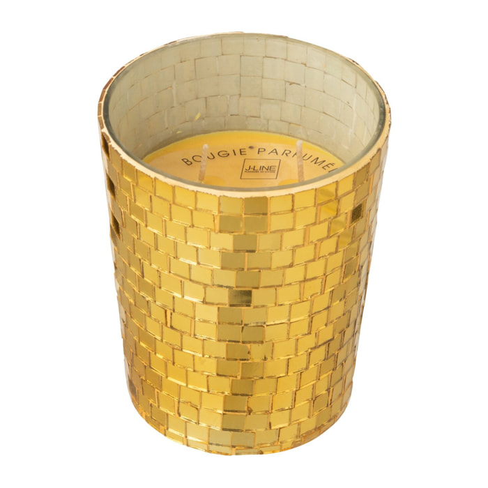 J-Line bougie parfumée Miroir - verre - jaune