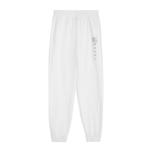 Pantaloni sportivi in heavy jersey con logo glitter e fiori