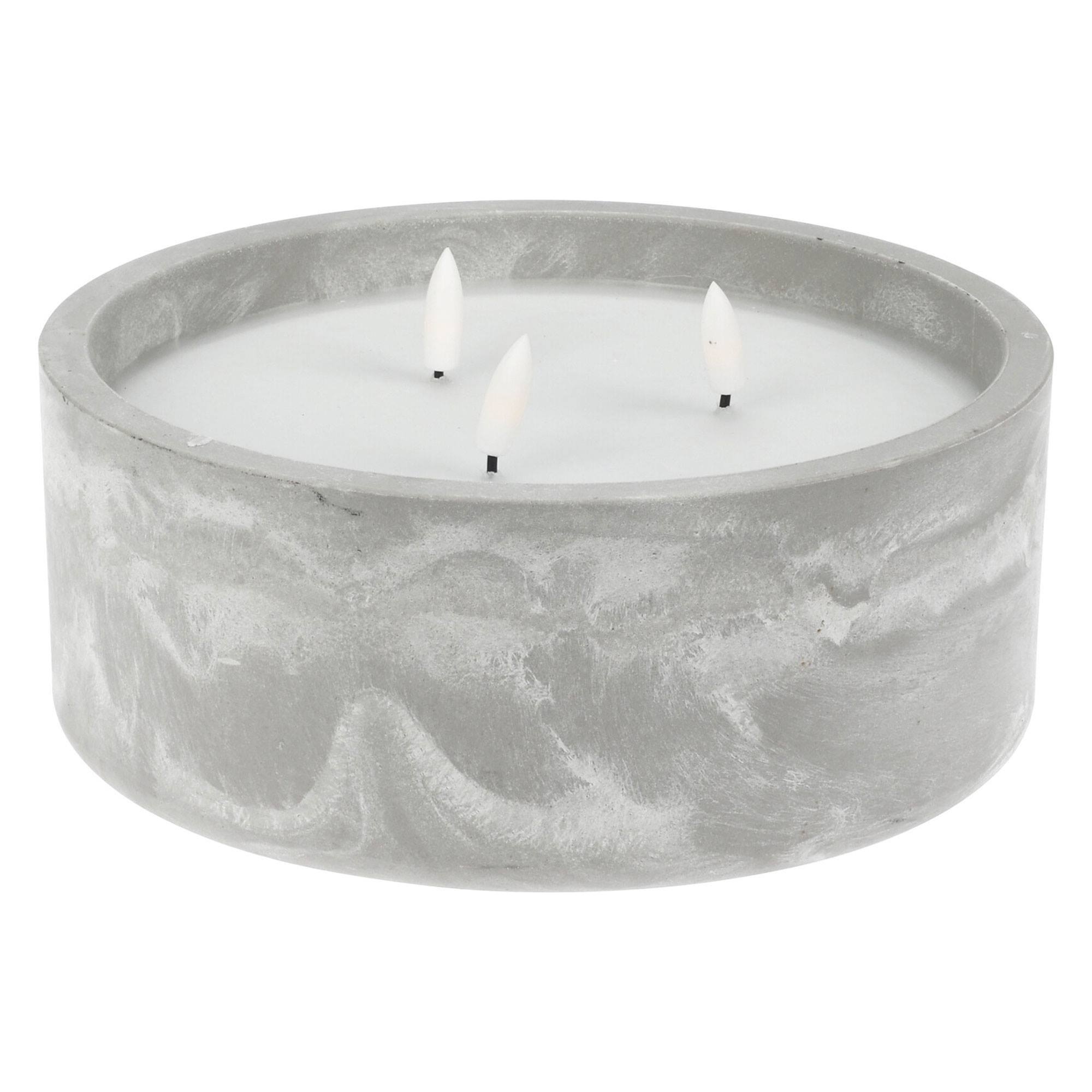 Well home - vela led formato redondo color gris ø20x8cm