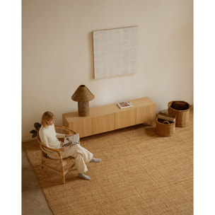 Mueble TV de chapa de madera de roble natural en varias medidas