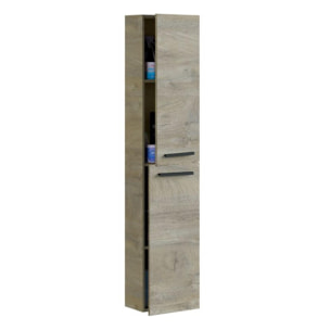 Columna de baño Athena 2 puertas Blanco Artik (Blanco Mate) – Roble Alaska