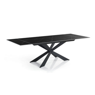 Tomasucci Table extensible MELVIN EVO 120 BLACK MARBLE - NOIR