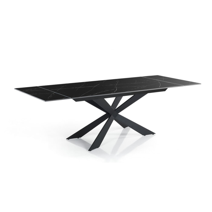 Tomasucci Table extensible MELVIN EVO 120 BLACK MARBLE - NOIR