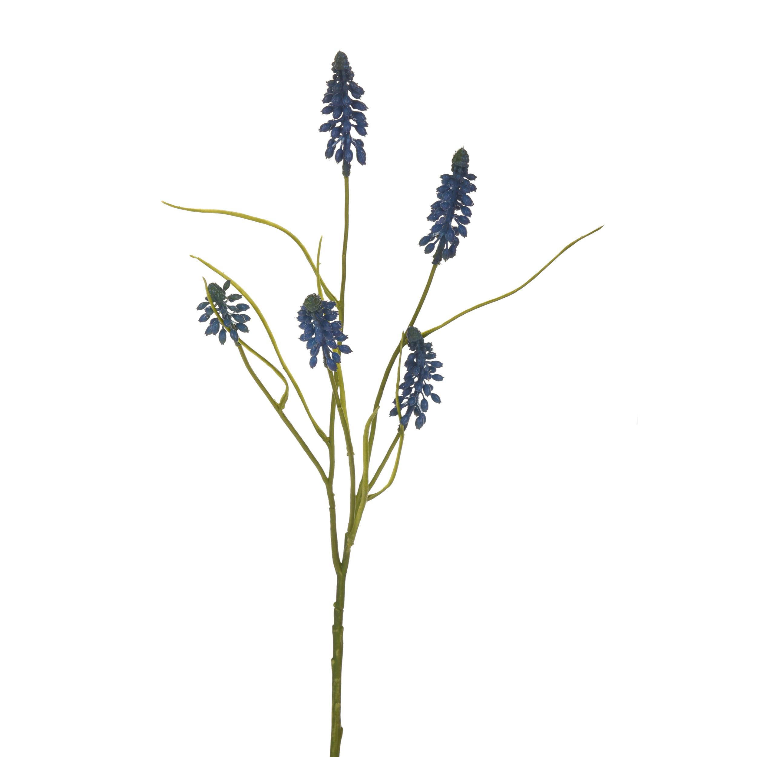 Ramo Di Muscari. Altezza 51 Cm - Pezzi 12 - 6X51X7cm - Colore: Blu - Bianchi Dino - Fiori Artificiali