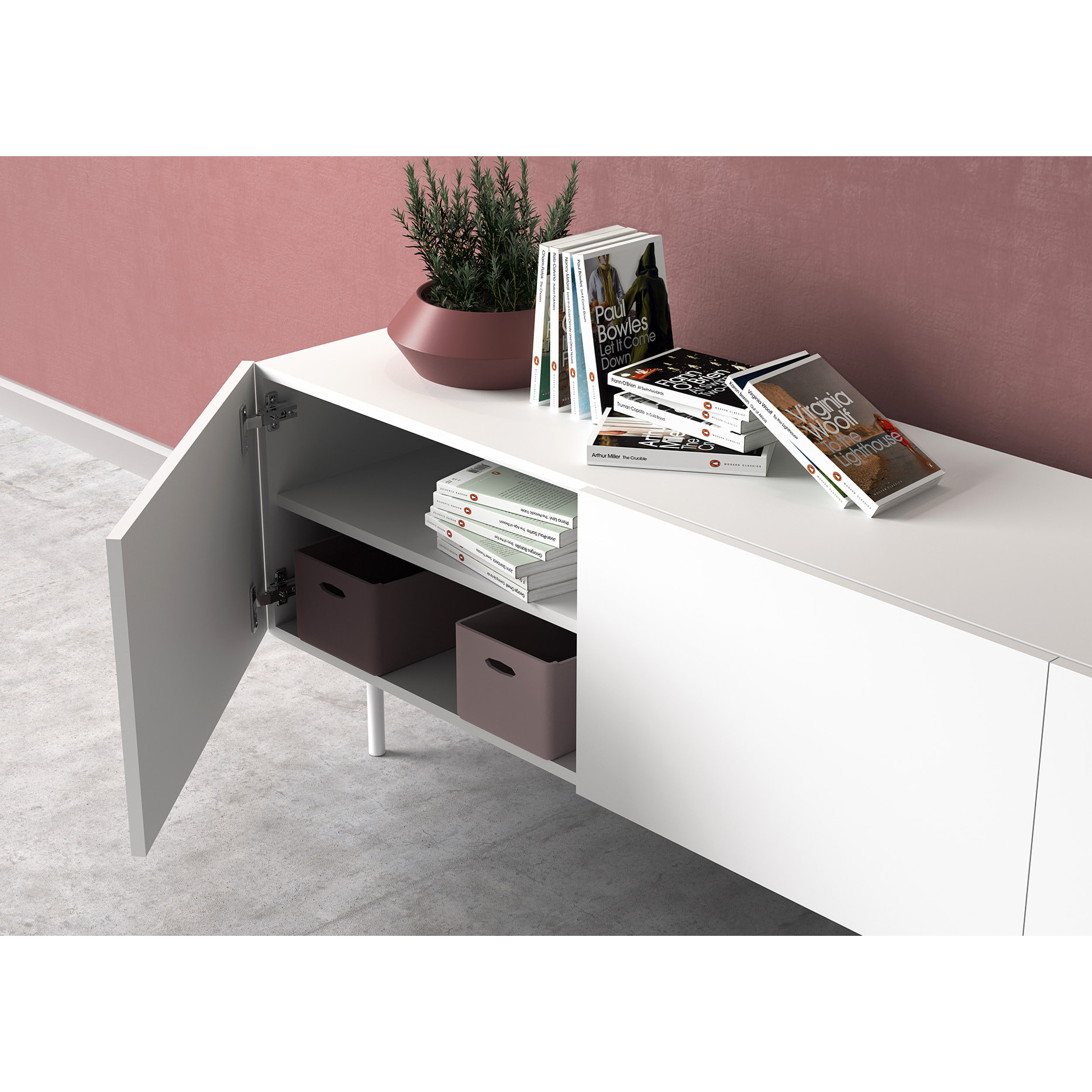 Bajo tv 3 puertas Printed blanco 52x180x44 cm