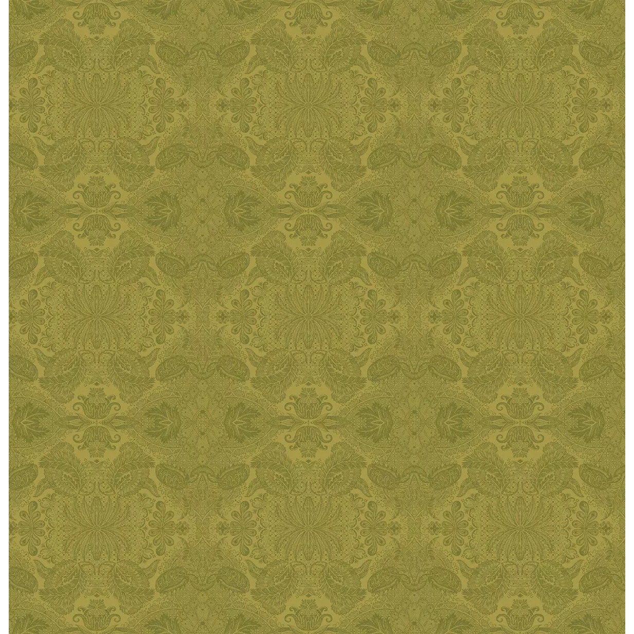 Nappe pur coton enduit motif jacquard or Mille isaphire vermeil