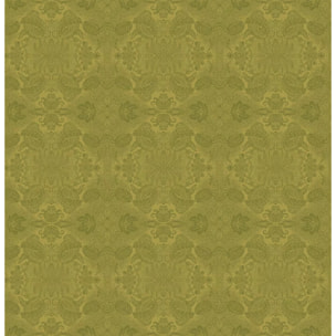 Nappe pur coton enduit motif jacquard or Mille isaphire vermeil
